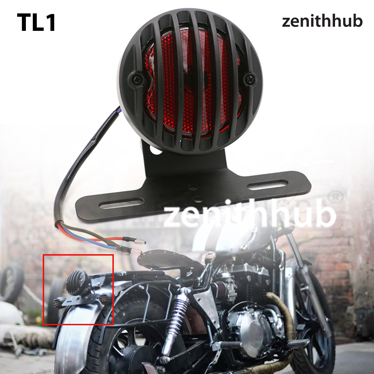 Zenith Motorcycle Tail Light TL1 Zenith Hub