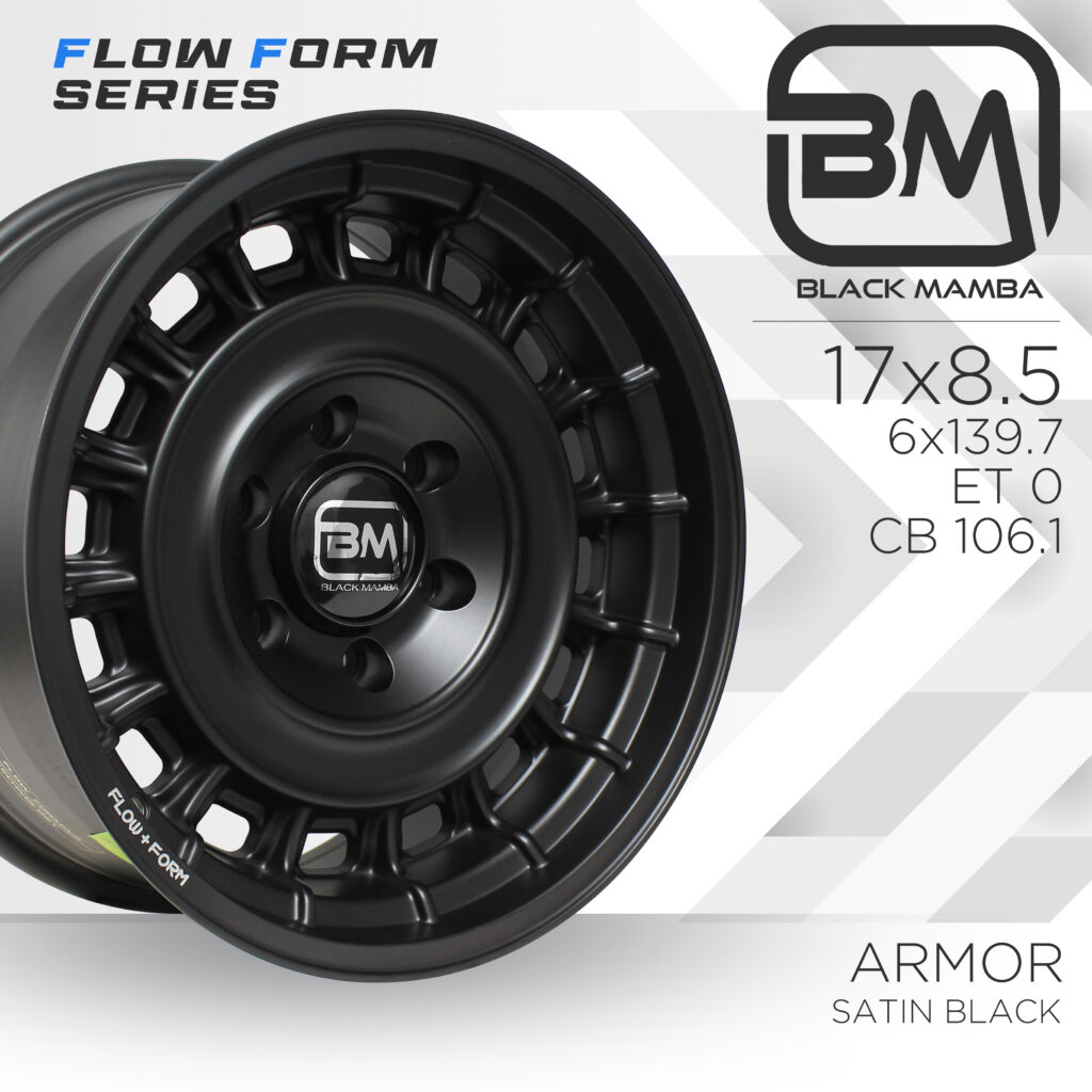 Black Mamba Armor (6H x 8.5 x 17 x PCD139 Satin Black) Zenith Hub