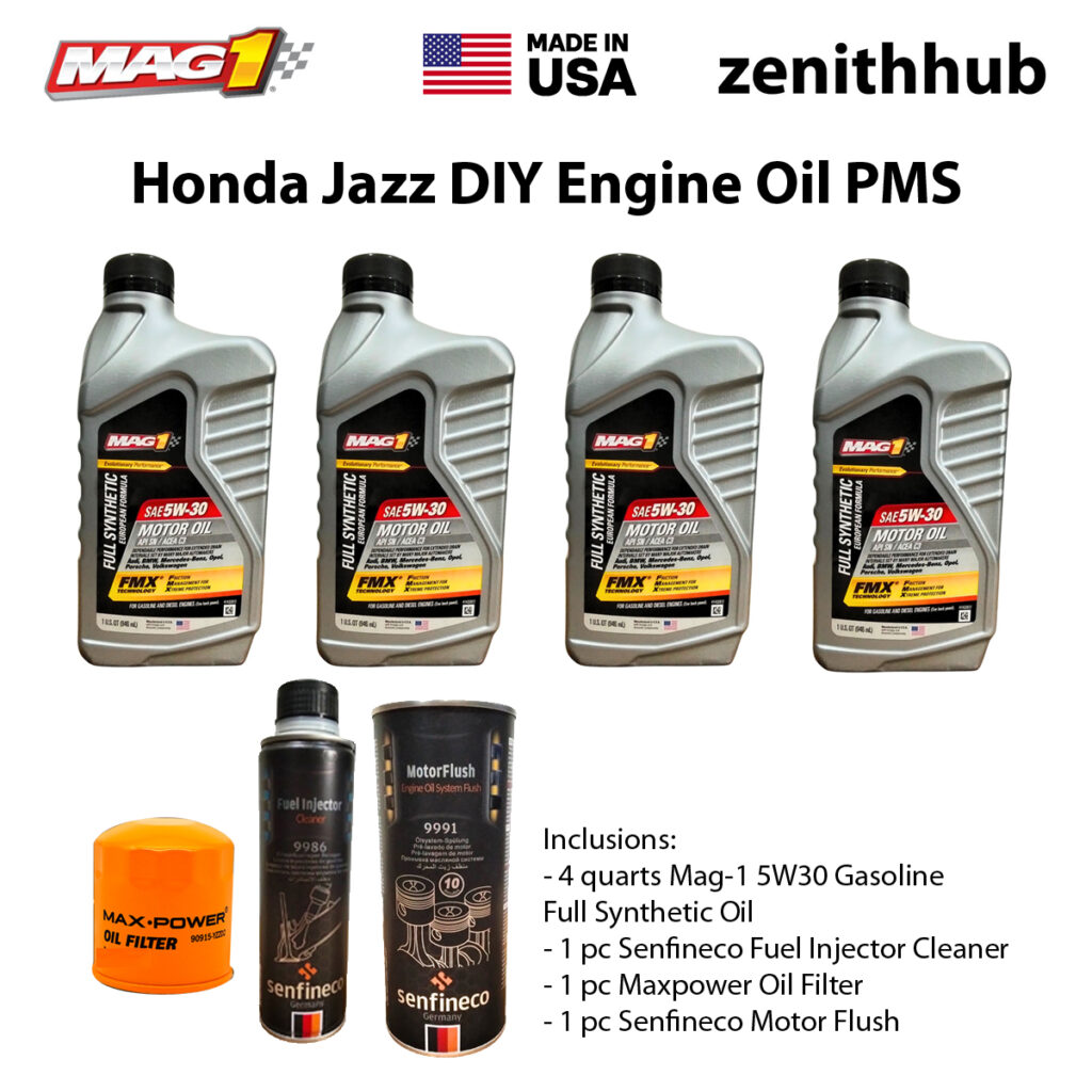 Model Pic Oil. Add Mag-1 USA DIY Oil Change Package Honda Jazz (All Models) – Zenith Hub