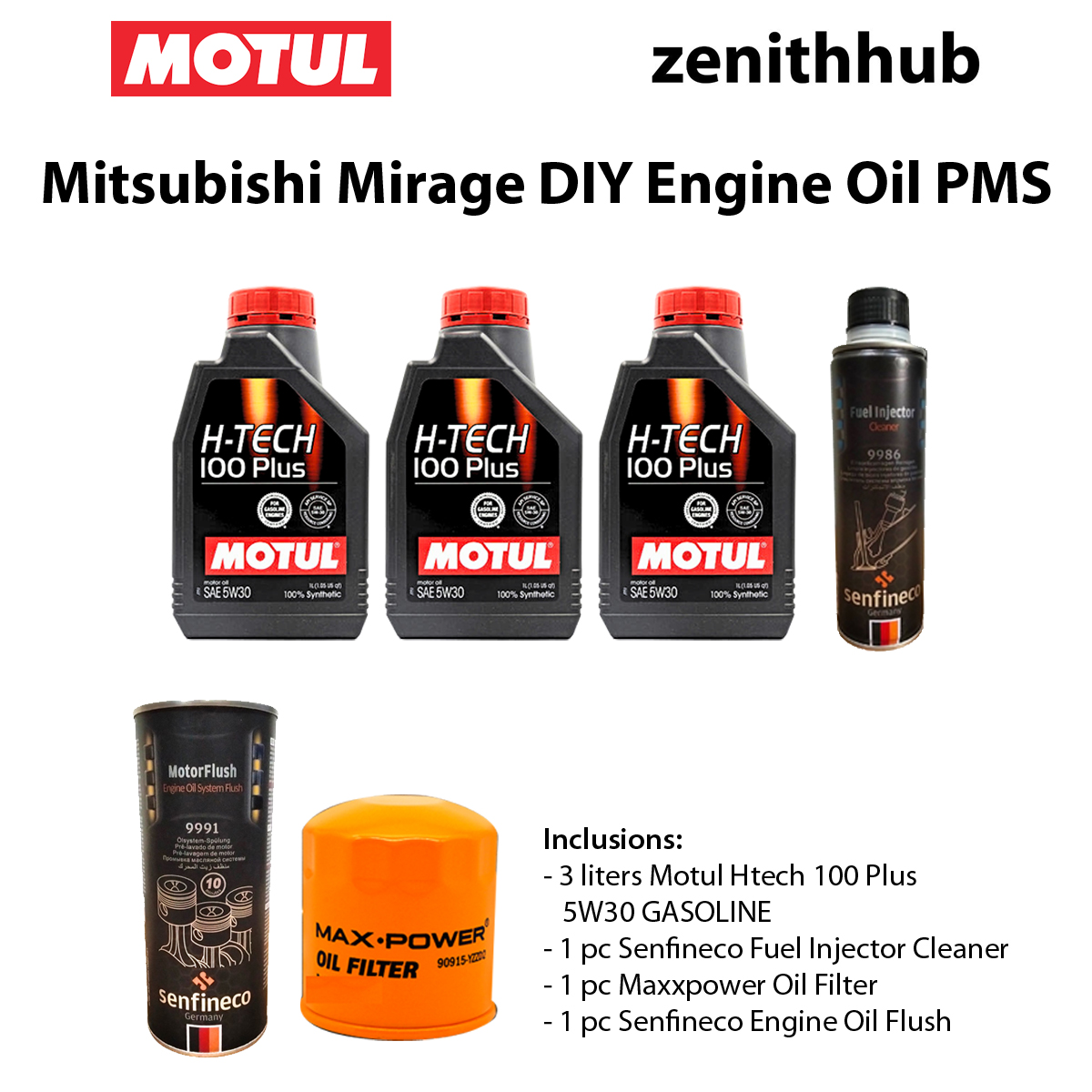 MOTUL DIY Oil Change Package Mitsubishi Mirage (All Models) - Image 2